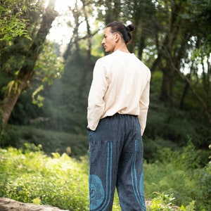 Pantalon oversize hippie Unisexe Tissu 100 % coton Pantalon de festival Respectueux de l'environnement Fabriqué au Népal image 9