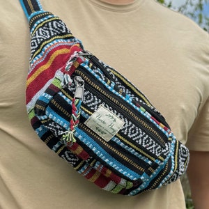Marsupio/ Marsupio in cotone stampato etnico/ Borsa a tracolla/ Bauchtasche/ sac banane/ Hippie / Borsa da festival