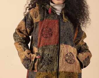 patchwork coat uk