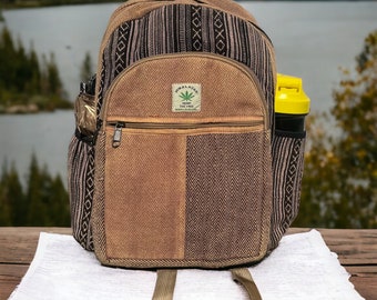 Handcrafted Himalayan Cotton Backpack: Unique Design for Festivals, Hiking & More - Ethically Made with Love