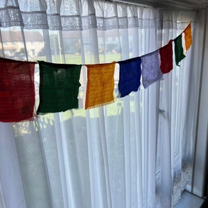 Tibetan Prayer Flags | Hand Screen Printed Lungta Bunting image 7