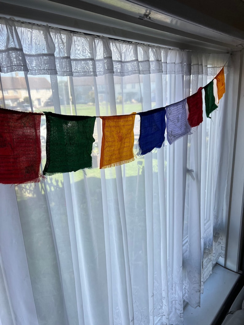 Tibetan Prayer Flags | Hand Screen Printed Lungta Bunting image 7