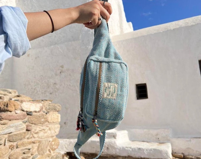 Cotton Bum Bag: Handmade Hippie Festival Shoulder Bag