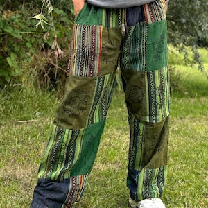 Hippie Patchwork Pants| Unisex| Festival Cotton Pants