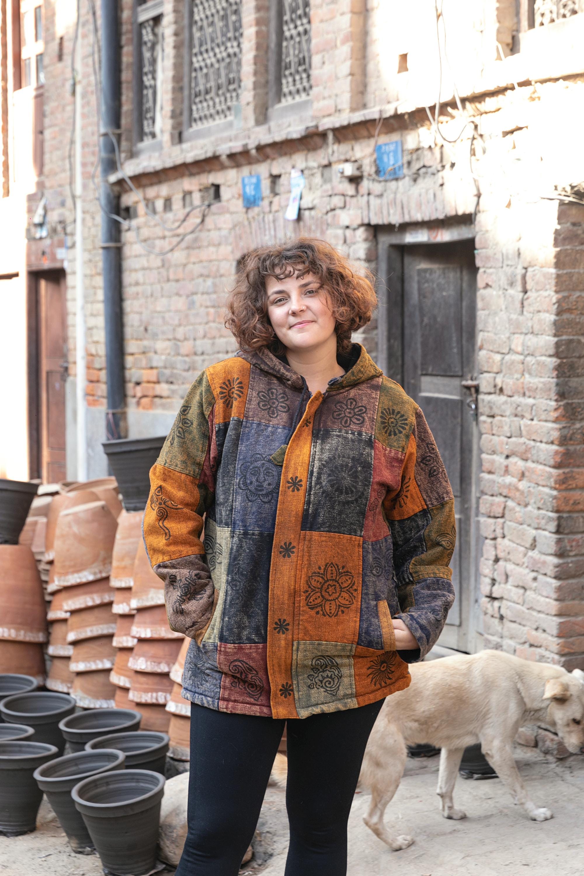 Terrapin Fair Trade Patchwork Hooded Jacket - Quilted, Handmade, With Side Pockets & Drawstring