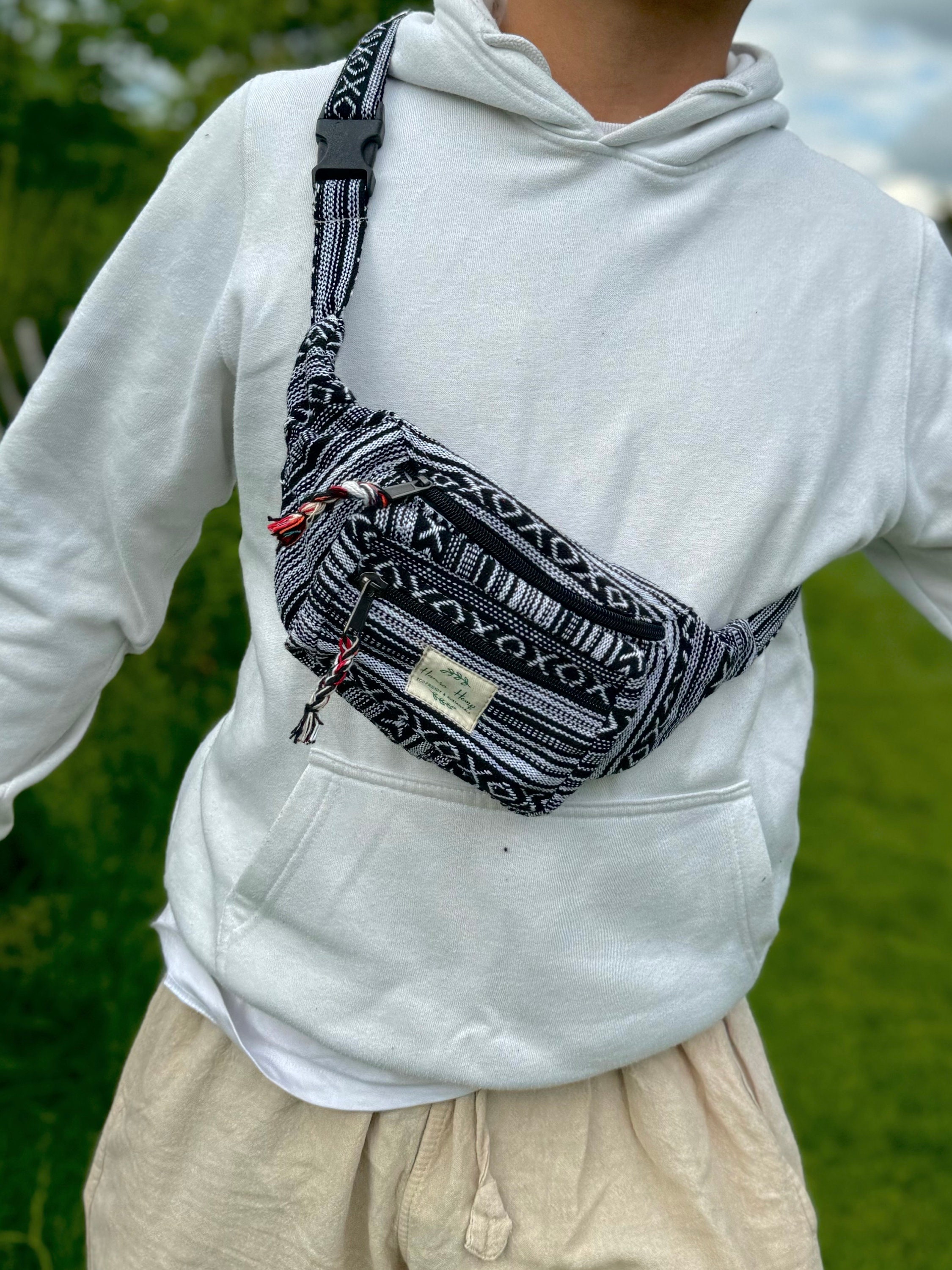 Ethnic Cotton Print Bum Bag: Handmade Hippie Festival Fanny Pack