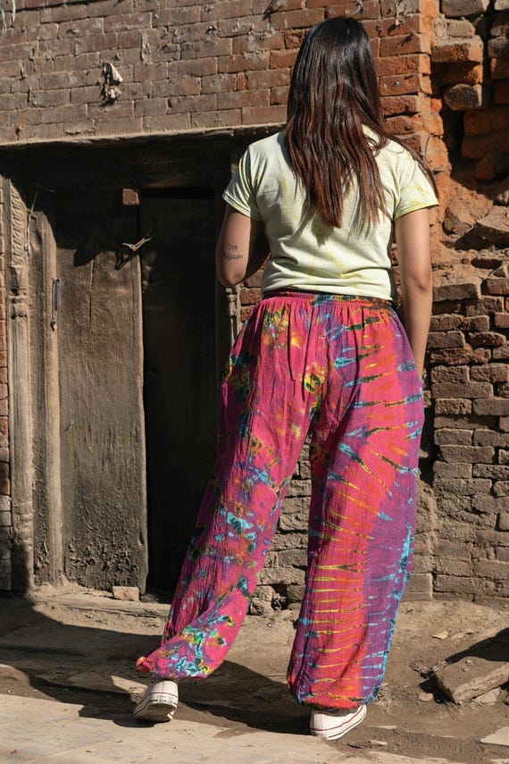 Tie Dye Chilled Pants | Hippie Trouser |unisex Elastic Waist
