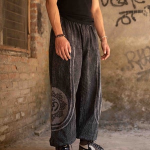 Pantalon oversize hippie Unisexe Tissu 100 % coton Pantalon de festival Respectueux de l'environnement Fabriqué au Népal image 3