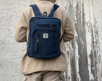 Hemp Backpack | School bag| Travel bag | Handmade bag | Casual | Trendy | Natural | Eco friendly bag | Made in Nepal |