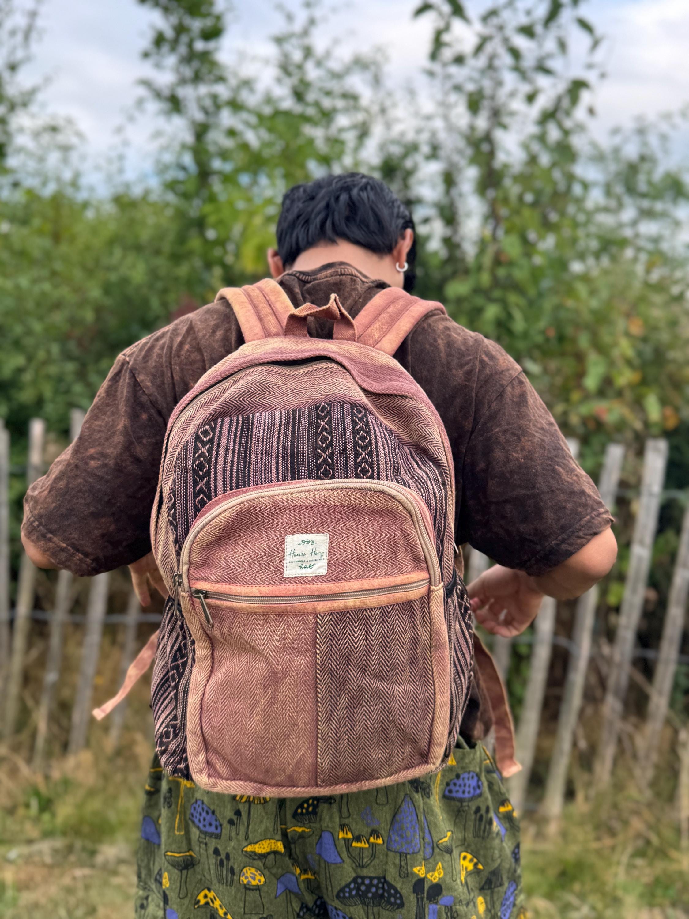 Himalayan Cotton Backpack | Unisex Eco Festival Bag | Hippie  display picture 3