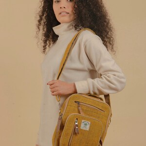 Hanf Messenger | Umhängetasche| Umhängetasche | Handgefertigte Tasche | Schultüte | lässig | Trendy | Natur | Umweltfreundliche Tasche |