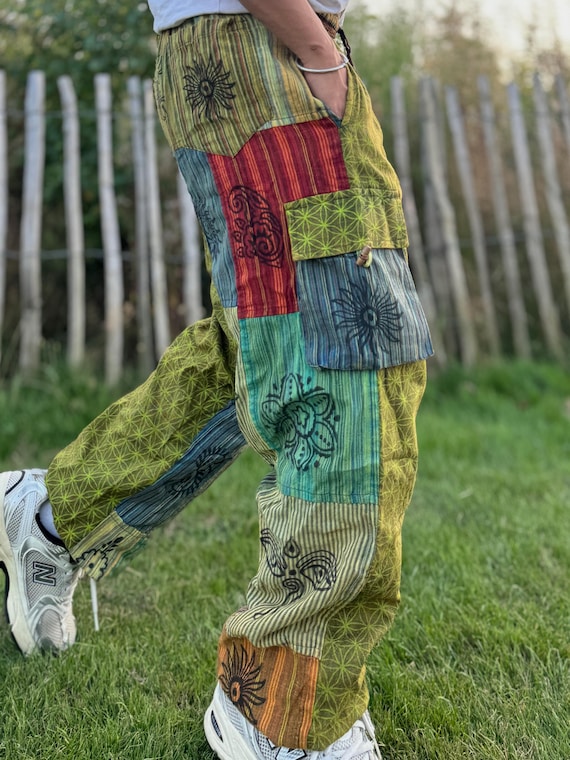 Hippie Patched Trouser| Unisex| 100% Cotton Fabric Hippie Patched Trouser| Unisex| 100% Cotton Fabric