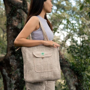 Hemp Tote Bag | Handmade |Eco friendly bag | Fair trade | Ethnic print | Hippie bag | Shopping bag