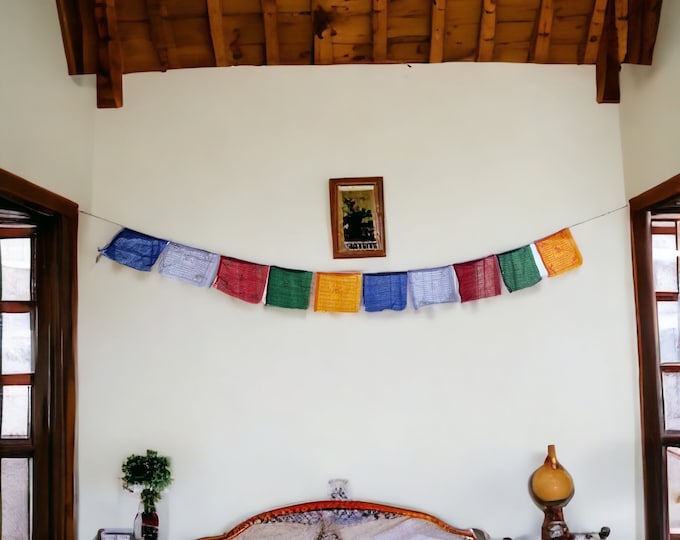 Tibetan Prayer Flags | Hand Screen Printed Lungta Bunting