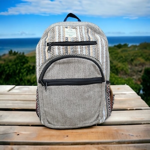 Small hemp backpack| handmade | eco bag | colourful bag | small backpack |