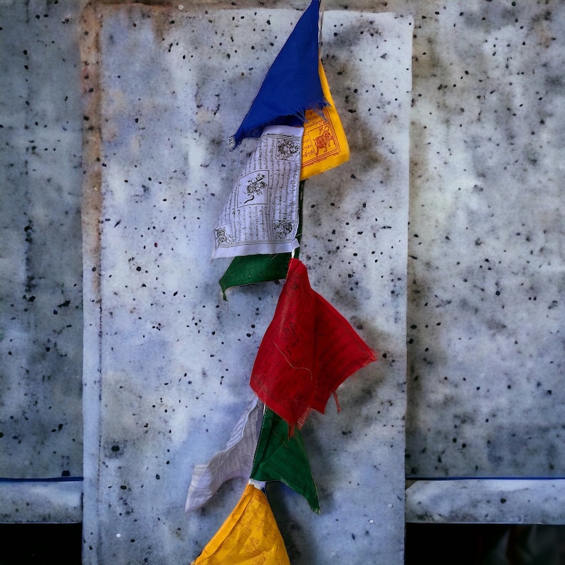Tibetan Prayer Flags | Hand Screen Printed Lungta Bunting image 4
