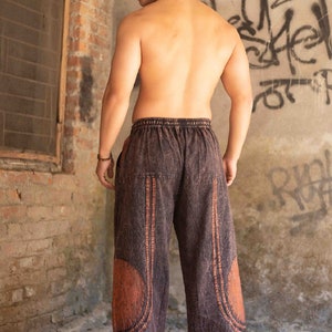 Pantalon oversize hippie Unisexe Tissu 100 % coton Pantalon de festival Respectueux de l'environnement Fabriqué au Népal image 10