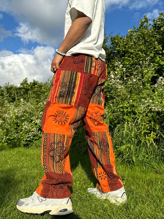 Hippie Patchwork Pants| Unisex| Festival Cotton Pants Hippie Patchwork Pants| Unisex| Festival Cotton Pants