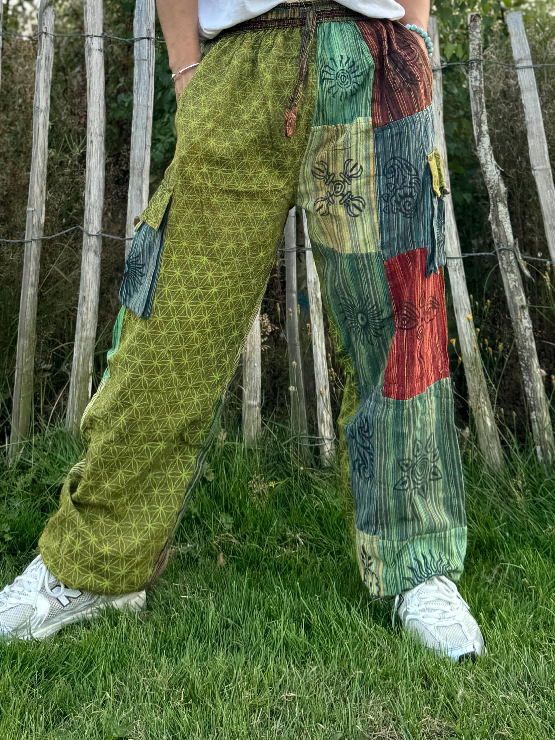 Hippie Patchwork Cotton Trouser| Unisex Summer Pants