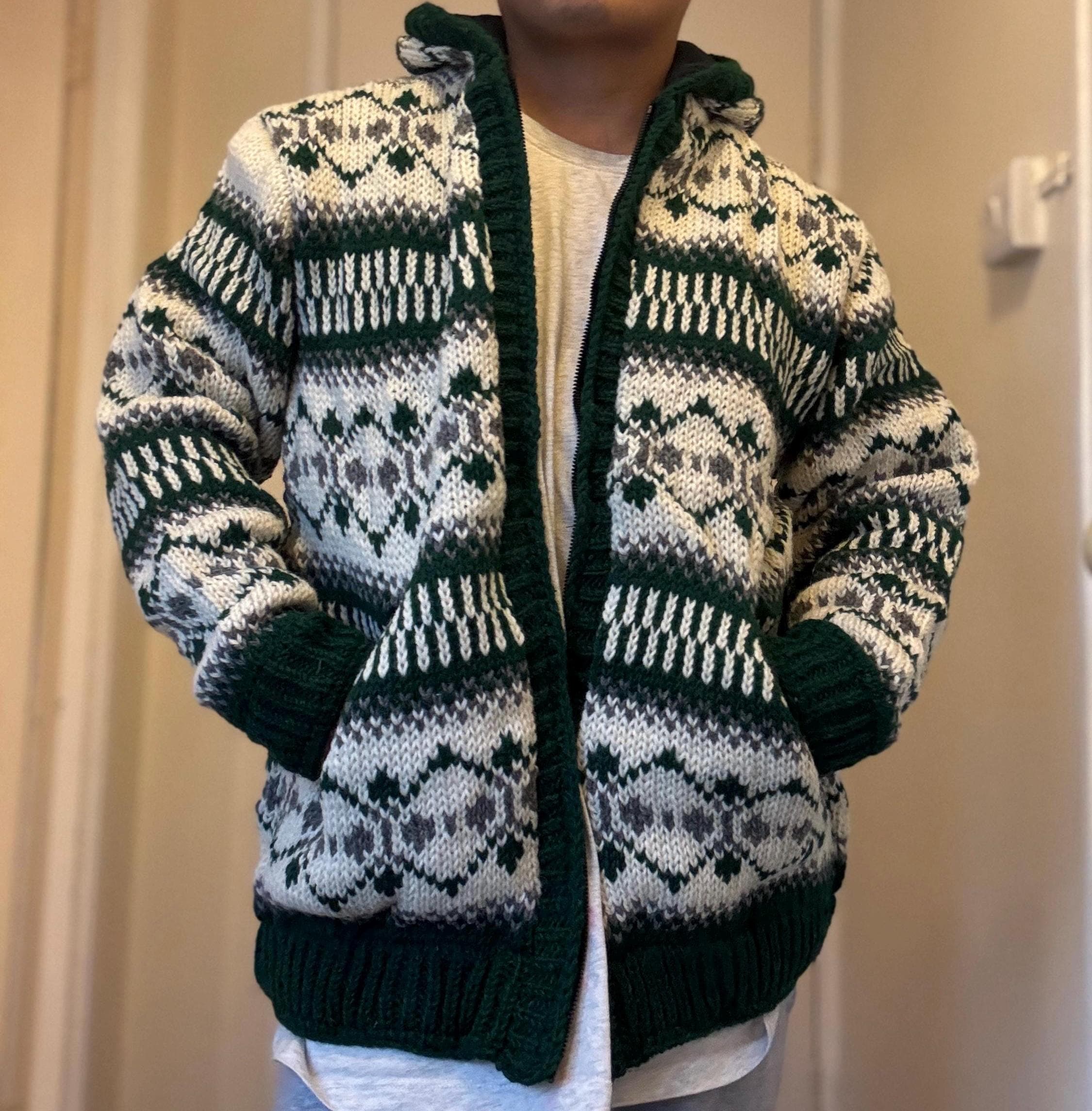 Knitted Winter Jacket| Woollen Jacket| Thick Wool Fleece Lined 