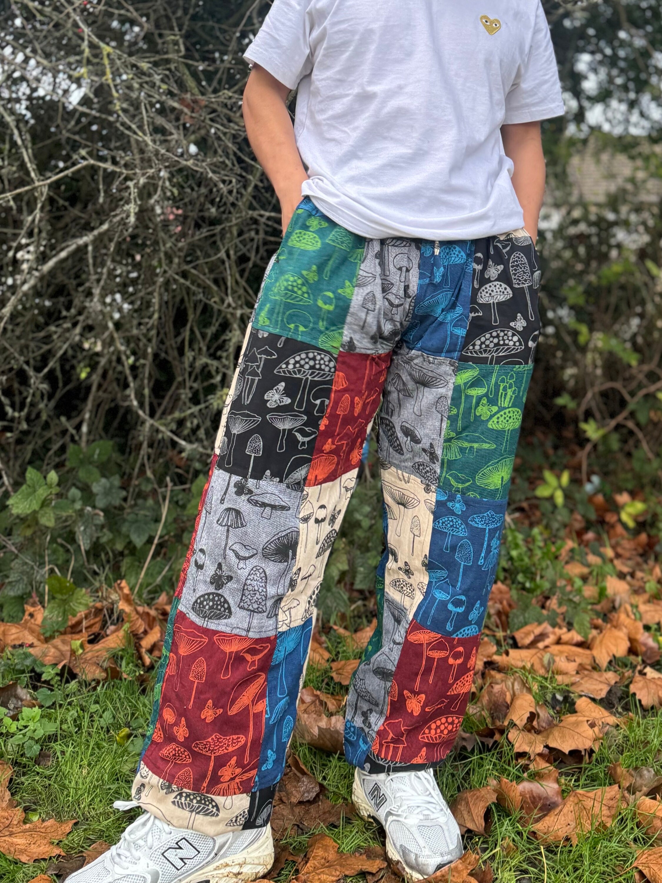 Pantalones de retazos de arcoíris para hombre hechos a mano multicolor  Hippie Boho Unisex Funky Hippy -  España