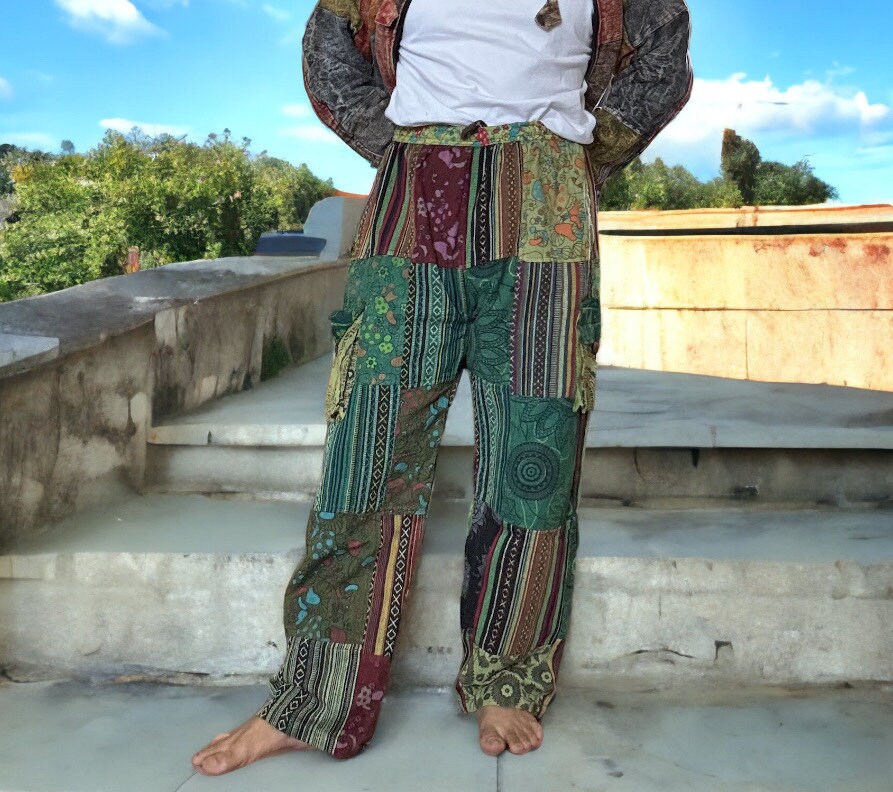 I➨ Comprar Pantalones de Rayas Hippies de Nepal a los Mejores Precios