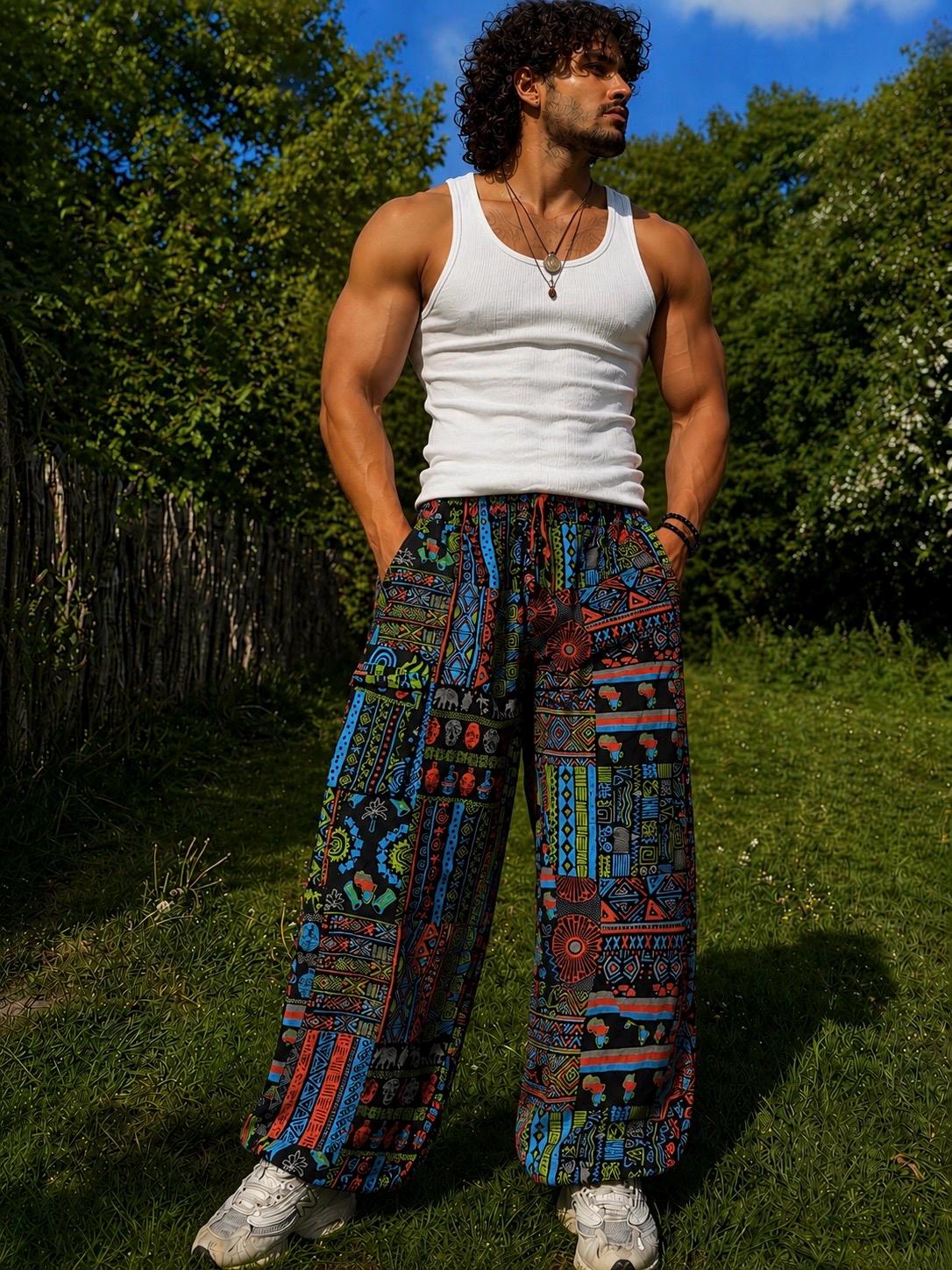 Tribal Print Pants - Etsy