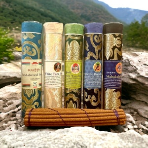 Tibetan Stick Incense in Safety Box - Aromatic  Authentic  24 premium sticks