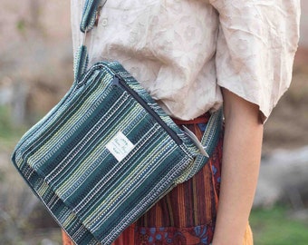 Himalayan Cotton Crossbody Bag: Handmade Hippie Shoulder Bag