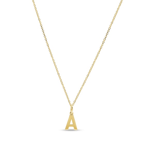 Gold initial necklace, 18ct gold plated initial necklace