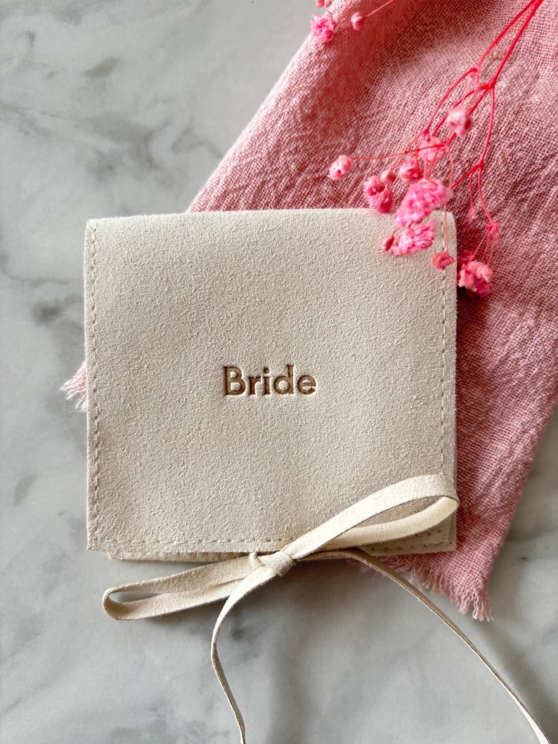 Personalised Microfibre Jewellery Pouch: Bride, Bridesmaid, Maid of ...