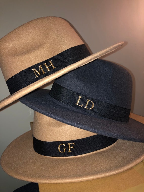Personalised Wool Felt Fedora Hat 