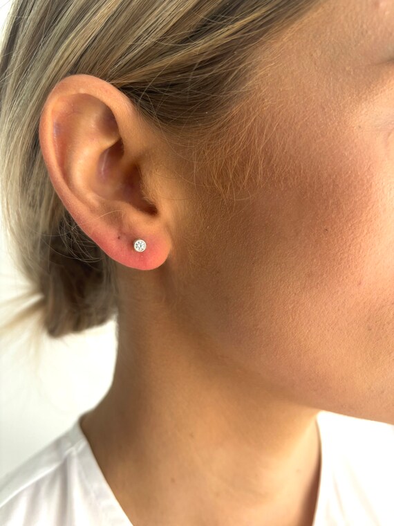 ☆TATIANA☆ Silver 925 pastel daily bezel earrings EC1719 Designer fashion, Seoul-fully created | W Concept