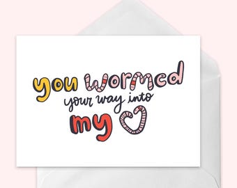 Vous vous êtes frayé un chemin dans mon coeur Saint-Valentin Anniversaire de fiançailles Carte de voeux de mariage