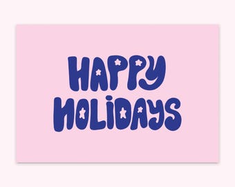 Carte postale de joyeuses fêtes pour Noël, Hanoucca, Kwanzaa, vacances d'hiver