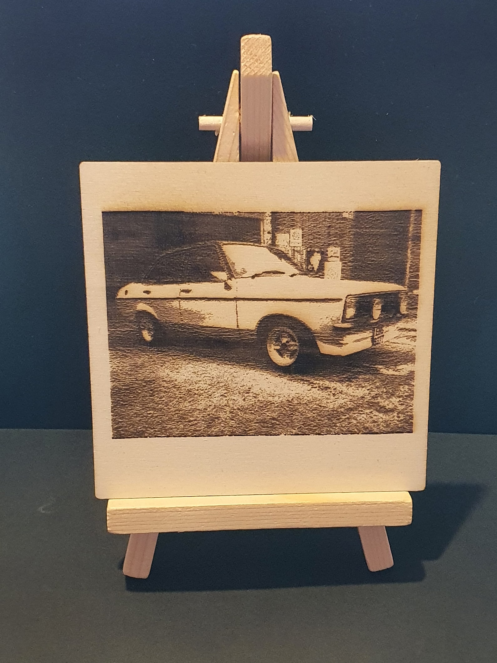 Personalised laser Engraved wood plaque with easel stand. We Etsy