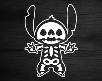 Alien Skeleton Vinyl Decal | Sticker