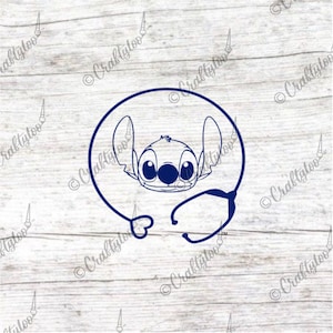 Stethoscope Alien Vinyl Decal / calcomanía / Calcomanía alienígena / Calcomanía de coche / calcomanía de ventana / Calcomanía portátil / Trabajadores sanitarios