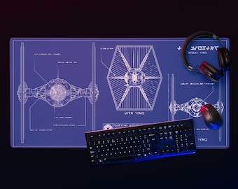 Star Wars Tie Fighter Blueprint Mousepad