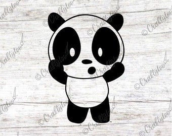 Panda decal/sticker | Cute water bottle, laptop, chromebook, iPad, car window decal/sticker