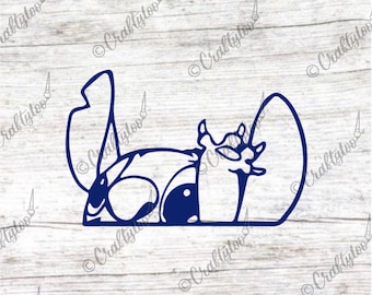 Waving Alien Vinyl Decal | Sticker