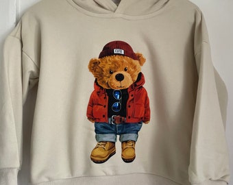 TEDDY BEAR HOODIE | teddy bear print hoodie | teddy print hoodie