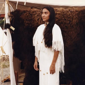 Buckskin-deerskin Native American Wedding Dress, Plains Indian Three ...