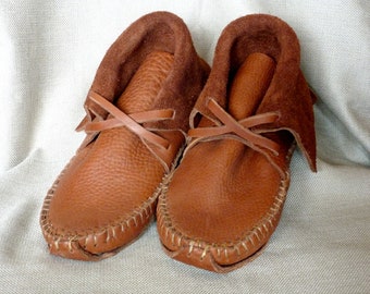 leather hunting moccasins