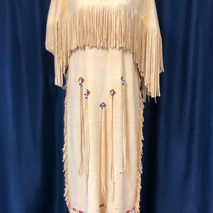 Buckskin-deerskin Native American Dress, German Braintanned Hide ...