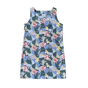 Vintage Maui Legend Womens Vintage Hawaiian Dress Tropical Mod Tiki Flowers Minidress