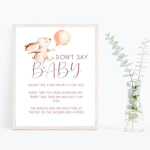 Baby Shower Game Instant download  Instant Printable shower game Baby Shower Don&#39;t Say Baby game, Baby Shower Don&#39;t Say Baby Game
