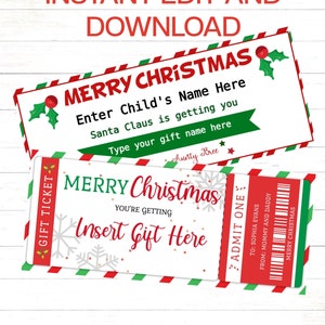 Weihnachtsgeschenk Gutscheine 2x Weihnachtsgutschein Überraschungs-Geschenk-Eintritte Weihanchten Geldgeschenk Gutscheine Geschenk für Ihn