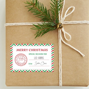Instant Download Christmas Gift Labels Stickers in 3 sizes Editable Labels Christmas Shipping Labels Santa Labels Gift Tags for Xmas