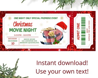 movie ticket case etsy